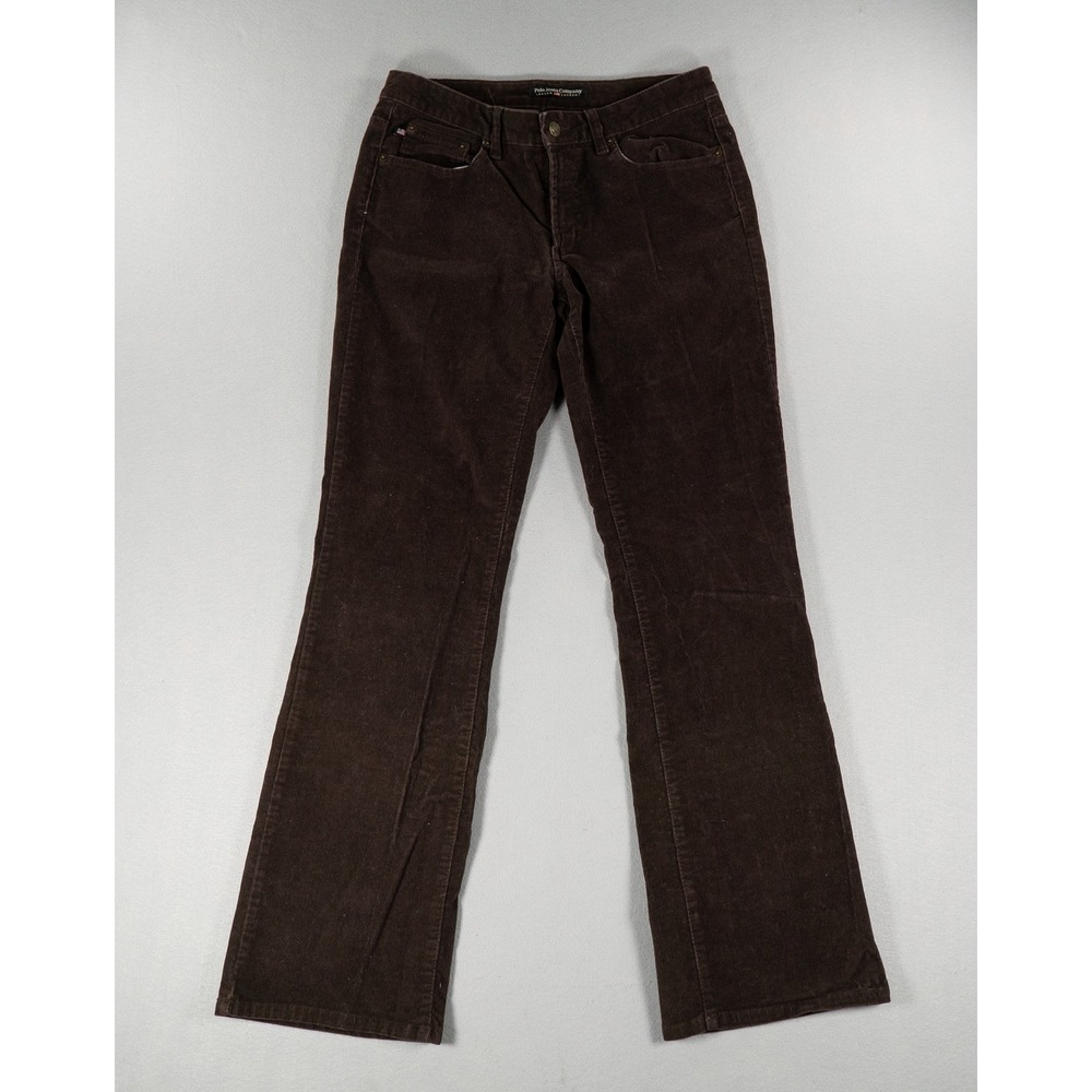 Polo Jeans Co Ralph Lauren Brown Corduroy Bootcut Pants Womens Size 6 Stretch - Picture 2 of 10